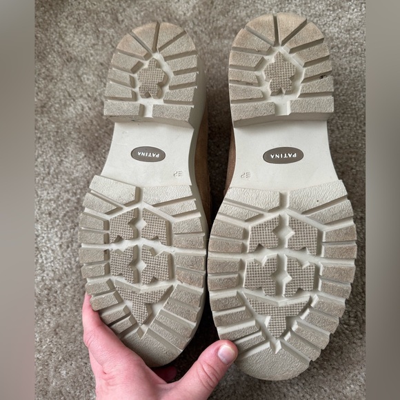 Patina Zoe Chunky (Portland Leather) Tan Suede Platform Lug Sole Loafer - Picture 5 of 5